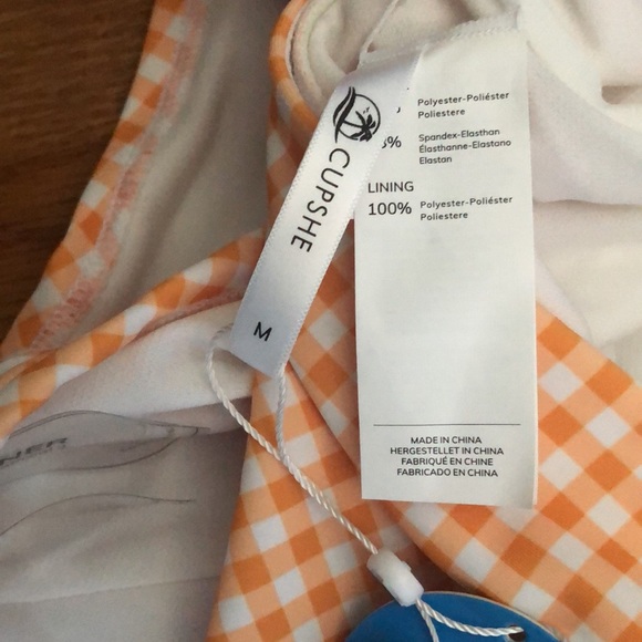 LAST CHANCE - Cupshe Yellow Gingham Bikini Size M - Picture 3 of 4